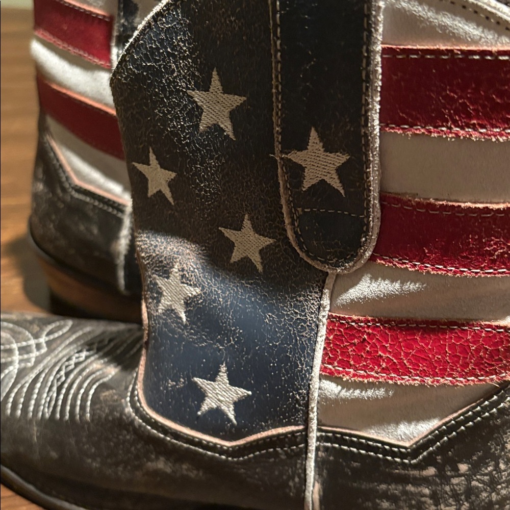 Roper American Beauty Flag Ankle Boots - Picture 12 of 13